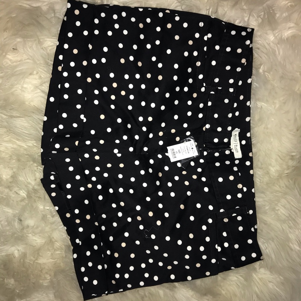 White House black market black polka dot shorts